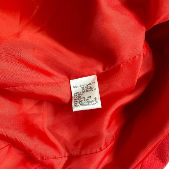 Isabella De Marco Womens Open Blazer Size 8 Coral Mid Length Lined - Picture 12 of 14